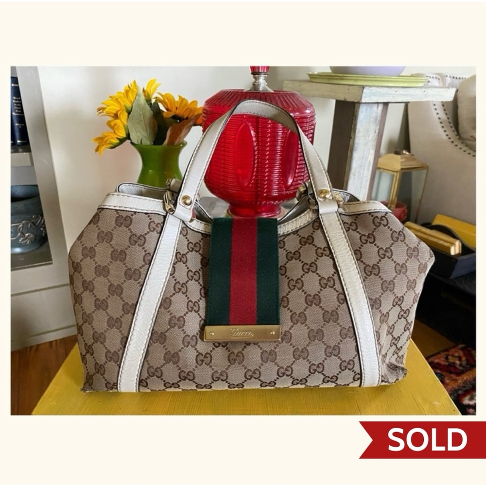 Gucci Canvas Shoulder Bag